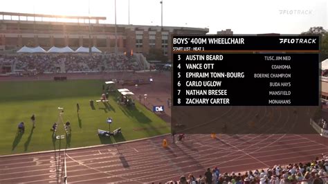 High School Boys 400m Wheelchair Finals 1 Uil State Track And Field Meet