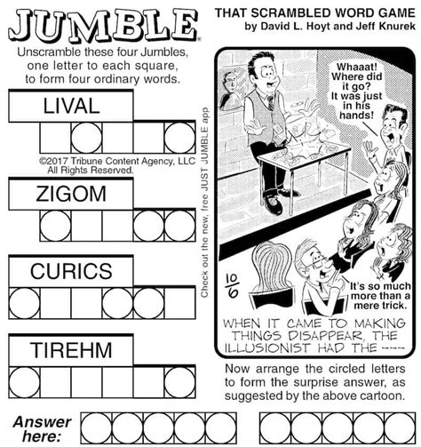 Just Jumble Answers Updated With All Solutions