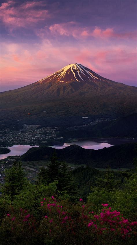 Japan Honshu Volcano Fuji Mountain Morning Iphone X 876543gs