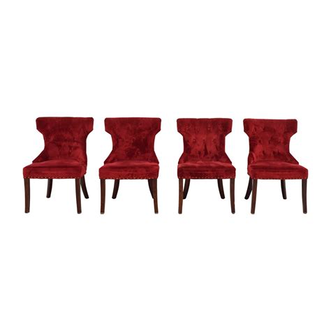 Find great deals or sell your items for free. 50% OFF - Tufted Nailhead Red Velvet Dining Chairs / Chairs