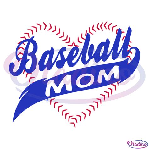Baseball Mom Baseball Heart Svg Digital File Mothers Day Svg