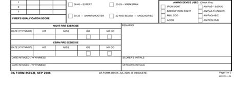Form Da 3595 R ≡ Fill Out Printable Pdf Forms Online