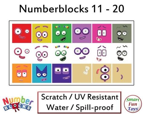 Numberblocks 0 100 Face And Body Stickers Waterproof Etsy In 2022