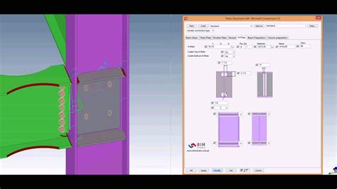 Moment Connection Tekla Custom Component Youtube