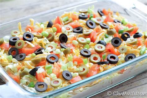 Add ingredients to grocery list. Skinny Taco Dip Recipe - A Few Shortcuts