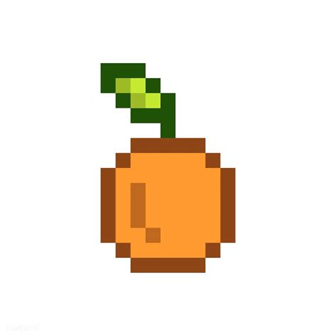 An Orange Pixelated Fruit Graphic Free Image By Pixel