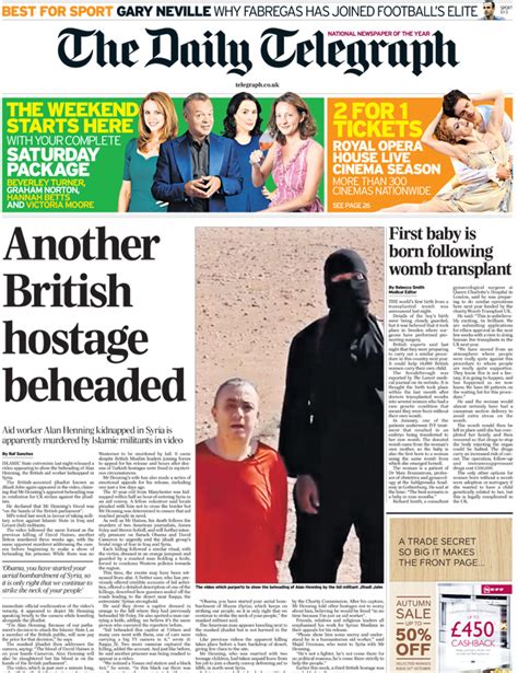 Daily Telegraph Front Page 41014