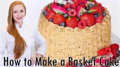 This basket of flowers cake was made specially for teacher's day. Basket Weave Cake Decorating Tutorial - YouTube
