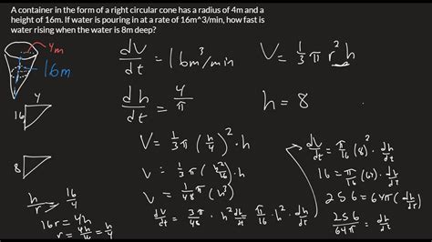 Calculus Related Rates Example 1 Youtube