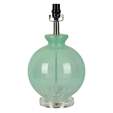 10 affordable table lamps that ad100 designers and architects swear by. Teal Glass Ball Table Lamp, 17-in. - At Home | Glass ball ...