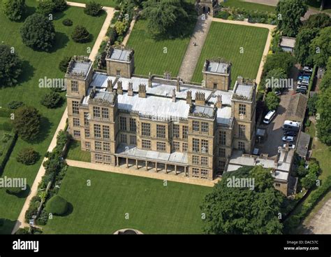 Aerial View Of Hardwick Hall The Elizabethan Masterpiece Mansion Built