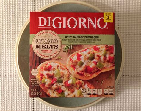 Digiorno Spicy Sausage Pomodoro Artisan Style Melts Review Freezer