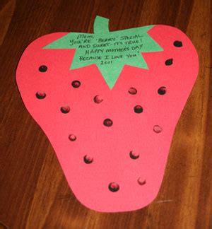 Homesthetics.net.visit this site for details: Preschool Crafts for Kids*: Mother's Day Strawberry Card Craft
