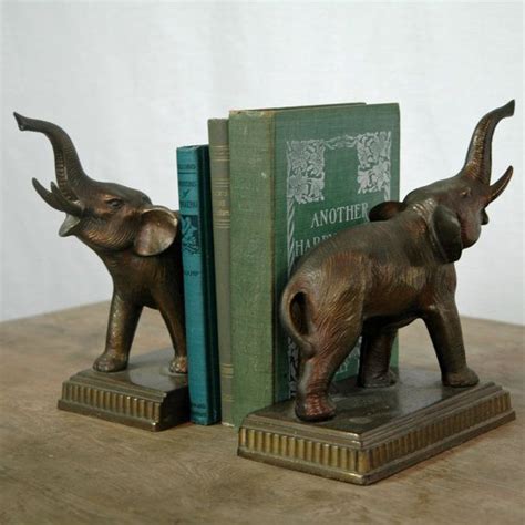 Vintage Brass Elephant Bookends Etsy Elephant Bookends Bookends
