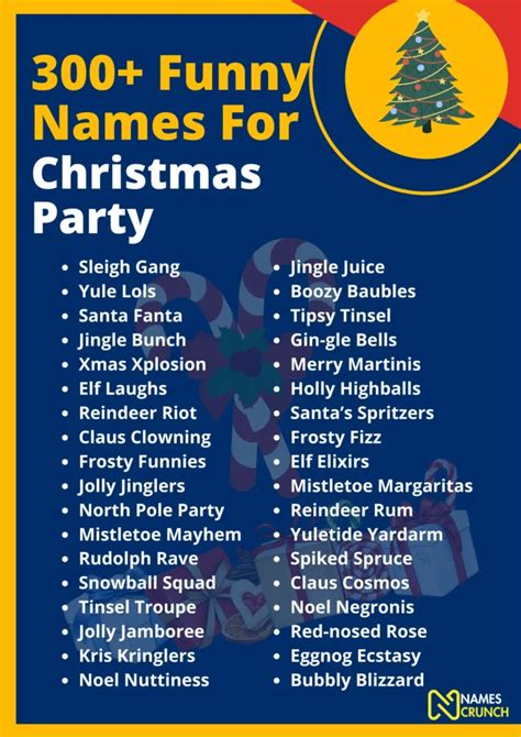 300 Funny Names For Christmas Party Names Crunch