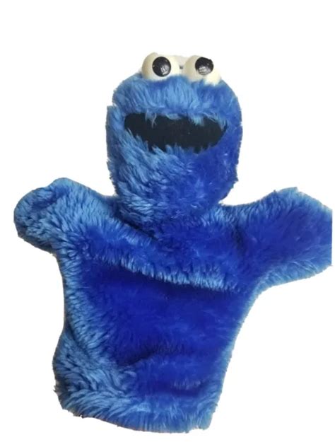 Vintage Cookie Monster Hand Puppet Jim Henson Sesame Street Rattle