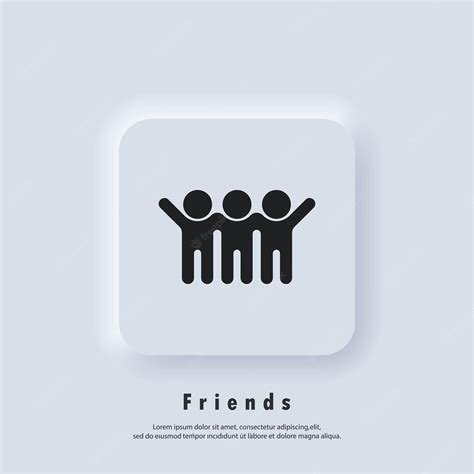 Premium Vector Friends Vector Icon Men Group Friendship Icons Best