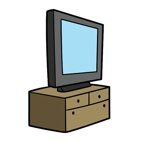 Best Cartoon Of A Tv Stand Illustrations Royalty Free Vector Graphics
