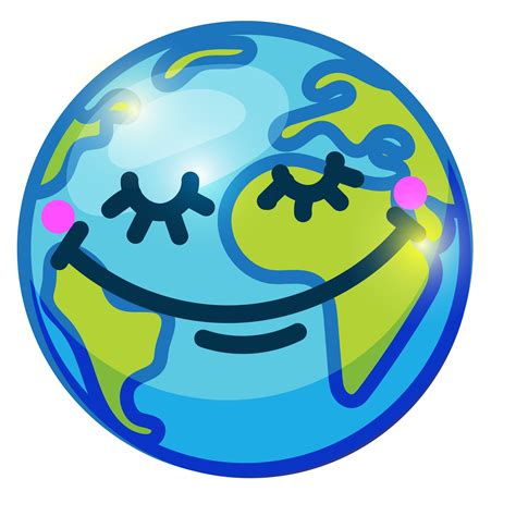 Smiling Globe Earth In Cartoon Doodle Vector Art At Vecteezy