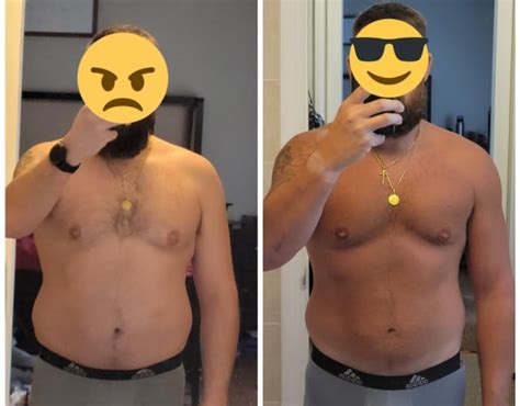 30 Lbs Fat Loss Before And After 5 Feet 8 Male 210 Lbs To 180 Lbs