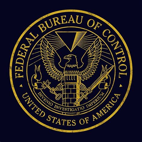 Federal Bureau Of Control Control Game Logo Distressed Logo