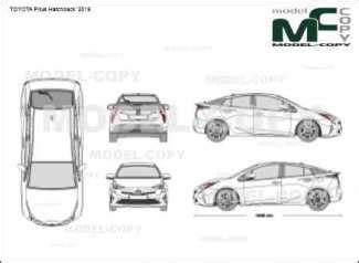 Toyota Prius Hatchback D Drawing Blueprints Model