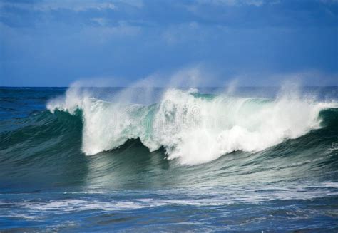 Ocean Wave Breaking Stock Photo Image Of Ocean Amplitude 80066924