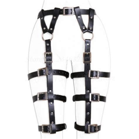 Adjustable Female Suspender Legthigh Bondage Belt Restraint Faux
