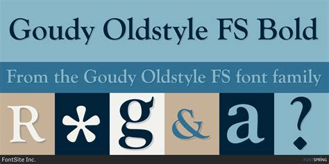 Inspired by the froben capitals believed to have been cut by peter schoeffer the younger, son of gutenberg's apprentice, this desi. Goudy Oldstyle FS Font | Fontspring