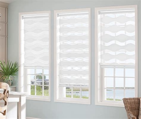 Buy Lazblinds No Tools No Drill Cordless Dual Layer Zebra Roller Blinds