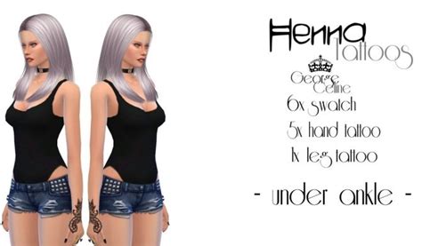 Henna Tattoos At George Celine Sims 4 Updates Sims 4 Tattoos Sims