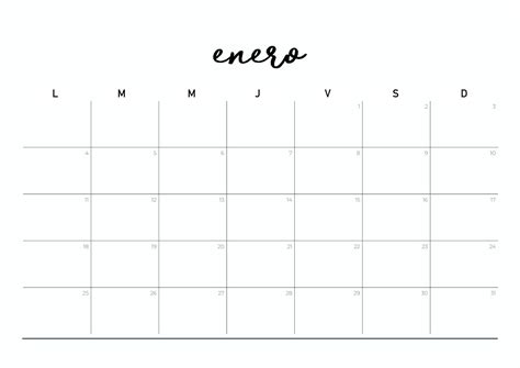 Calendario Minimalista 2021 Calendarios Imprimibles Plantilla De