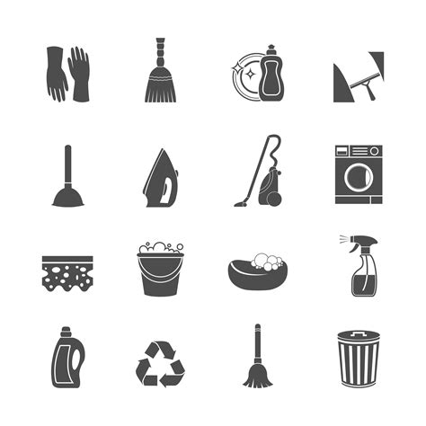Cleaning Icon Set Vector Art At Vecteezy