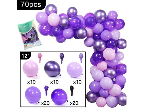 Partywoo Purple Balloons 70 Pcs 12 Inch Pastel Purple Etsy