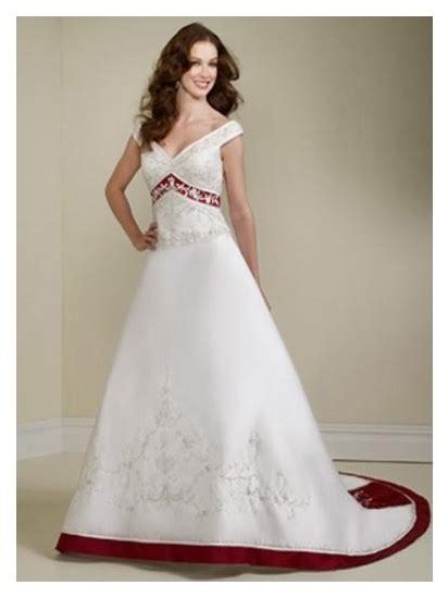 White wedding gown with red trim. Latest Fashion Trends For Men And Women In Pakistan: Red ...
