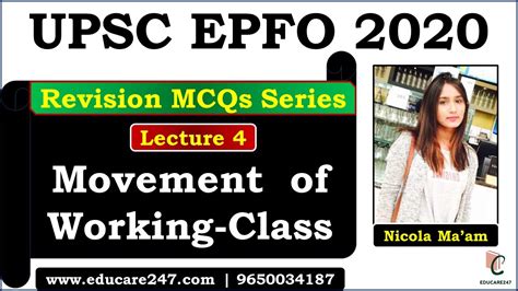 The Movement Of Working Class Mcqs Revision Series Lecture Upsc