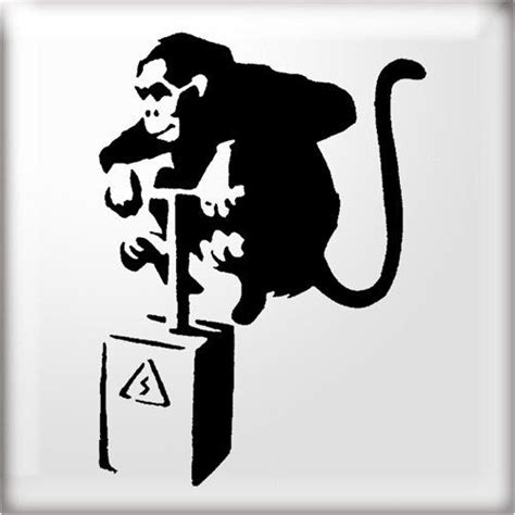 The Stencil Studio Banksy Style Monkey Detonator Reuseable Stencil