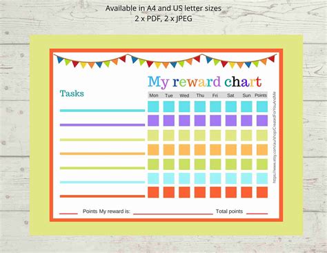 Task Planner For Kids Generic Kids My Reward Chart To Do List Chore