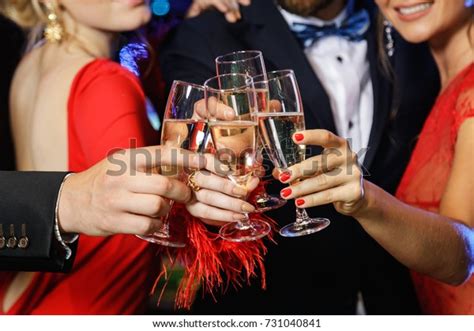 Group People During Celebration Hands Full Stock Photo 731040841