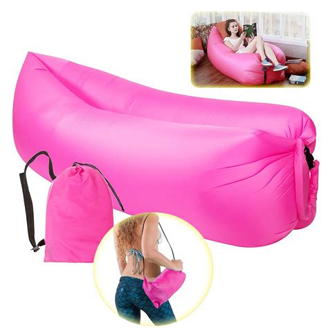 Inflatable Lounger Air Couch Sofa With Carry Bagportable Hangout Bean