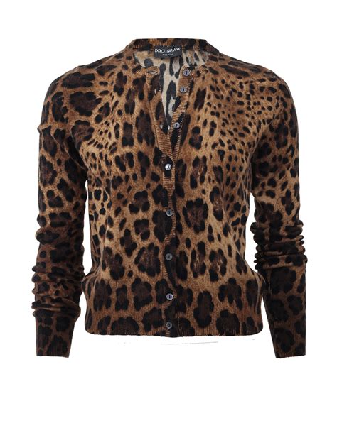 Dolce Gabbana Leopard Cardigan Lyst