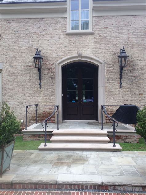 Indiana Limestone Door Surround And Steps With India Blue Ice Stone