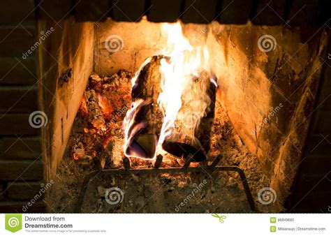 Cozy Fire On The River Bank In Winter Small Warm Bonfire In Winter