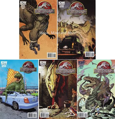 Jurassic Park Redemption 5 Issue Comic Set 1 2 3 4 5 Cover B Idw