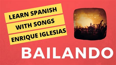 Enrique Iglesias Bailando Spanish English Lyrics Youtube