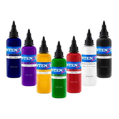 Inks that are professional quality from pro brands? Intenze Tattoo Ink Set - 7 Best Selling Primary Colors