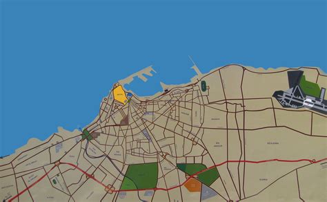 Large Detailed Road Map Of Tripoli Tripoli Large Detailed Road Map