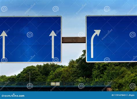 Directional Sign On The Motorway A 3 Stock Image Image Of Overpass