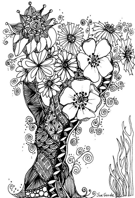 Desenho De Zentangle árvore Para Colorir Tudodesenhos