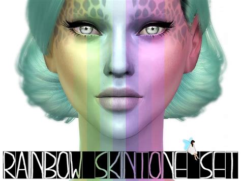 Ms Blues Rainbow Skintone Set The Sims 4 Skin Ms Blue Sims 4
